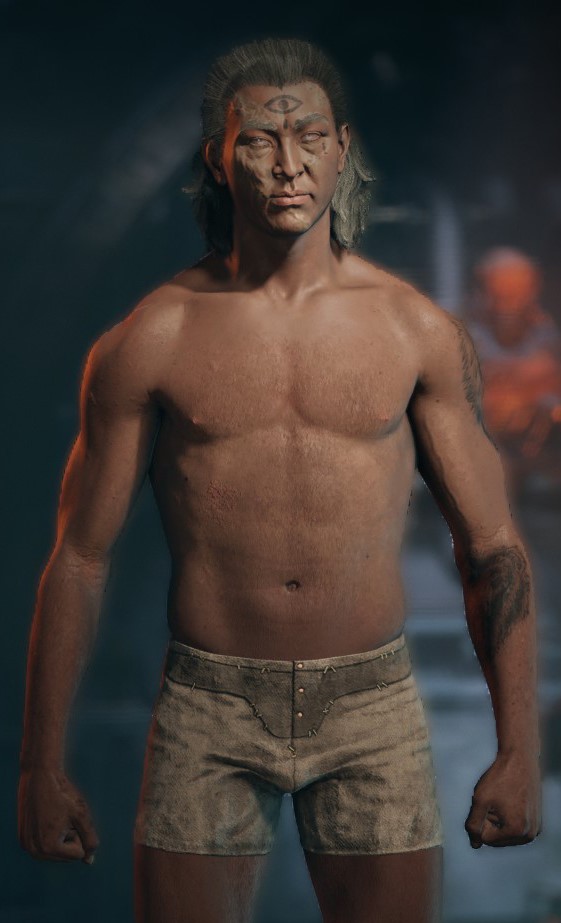 A screenshot of Salar in his underpants.